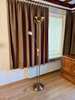 Staande lamp met leeslamp, Huis en Inrichting, Lampen | Vloerlampen, Ophalen, Gebruikt, Metaal, 150 tot 200 cm