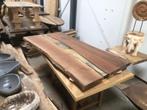 Epoxytafels notenhout ook ovaal en suar boomstamtafels, Ophalen, Nieuw, Robuust, 6 tot 8 stoelen