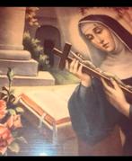 Heilige Rita van Cascia , mooie ingelijste prent, Antiek en Kunst, Ophalen