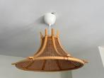 Vintage Rotan lampenkap - Mid Century Modern, Ophalen, Gebruikt, Hout, 50 tot 75 cm
