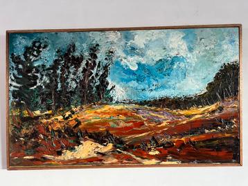 Landschap schilderij olieverf op doek beschikbaar voor biedingen