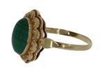 Malachiet edelsteen 14k gouden vintage dames ring retro, Sieraden, Tassen en Uiterlijk, Antieke sieraden, Ophalen of Verzenden