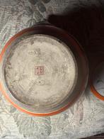 Vintage Aziatische Theepot met Rotan Handvat, Antiek en Kunst, Antiek | Keramiek en Aardewerk, Ophalen