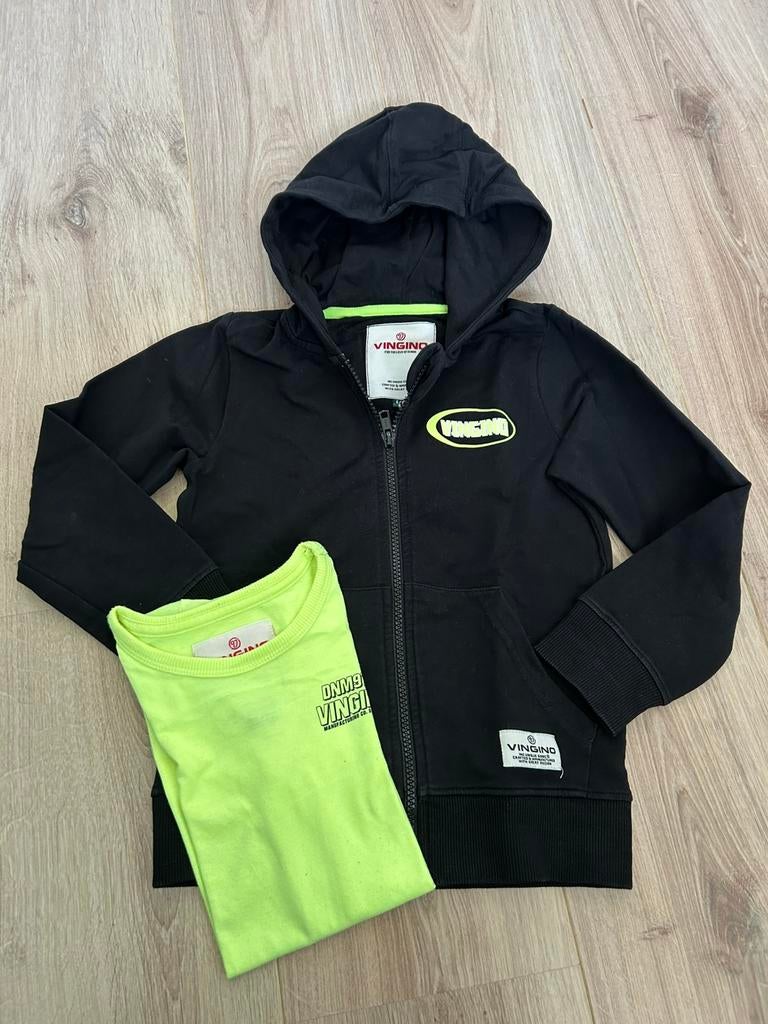 Vingino vest en shirt maat 116., Ophalen of Verzenden, Zo goed als nieuw, Jongen, Setje