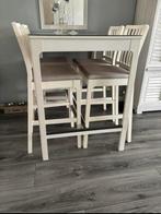 Bartafel met 4 stoelen, Huis en Inrichting, Ophalen of Verzenden, Zo goed als nieuw