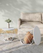 VASAGLE Ronde Salontafel Set – Nieuw, Huis en Inrichting, Tafels | Salontafels, 50 tot 100 cm, Nieuw, Metaal, Minder dan 50 cm