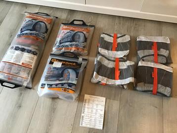 5 sets nieuwe Autosocks makkelijke sneeuwkettingen zie maten beschikbaar voor biedingen