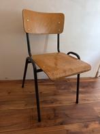 8 Vintage Schoolstoelen met mooie patina, Huis en Inrichting, Ophalen, Gebruikt, Bruin, Vijf, Zes of meer stoelen