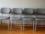 gispen stoelen grijs gemêleerd, Huis en Inrichting, Stoelen, Gebruikt, Metaal, Ophalen of Verzenden, Vier