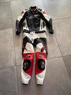 Alpinestars 2-delig leren motorpak – zwart/wit/rood, Ophalen, Tweedehands, Combipak