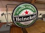 Lichtreclame Heineken, Verzamelen, Biermerken, Ophalen, Gebruikt, Reclamebord, Plaat of Schild, Heineken