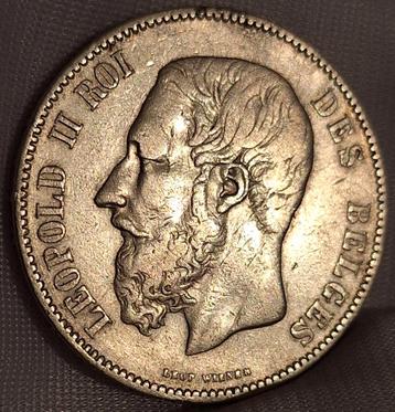 5 fr 1870 Leopold II België  beschikbaar voor biedingen