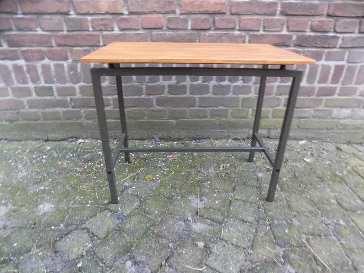 Tafel bijzettafel vintage retro zwevend blad sidetable, Huis en Inrichting, Woonaccessoires | Overige, Gebruikt, Ophalen of Verzenden