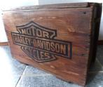 Vintage industriele houten kist / Harley-Davidson / mancave, Huis en Inrichting, Woonaccessoires | Kisten, Minder dan 50 cm, Minder dan 50 cm