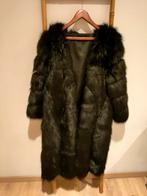 Zwarte neppe bontjas maat L, Zwart, Maat 42/44 (L), Nieuw, Ophalen of Verzenden