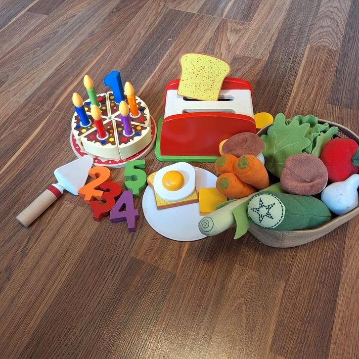 Diverse keukenspeelgoed, Kinderen en Baby's, Speelgoed | Houten speelgoed, Gebruikt, Overige typen, Ophalen of Verzenden