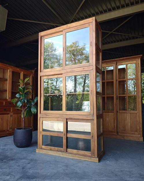 Gave unieke winkelkast | Winkelvitrine | Museumkast #1895, Antiek en Kunst, Antiek | Meubels | Kasten, Ophalen of Verzenden