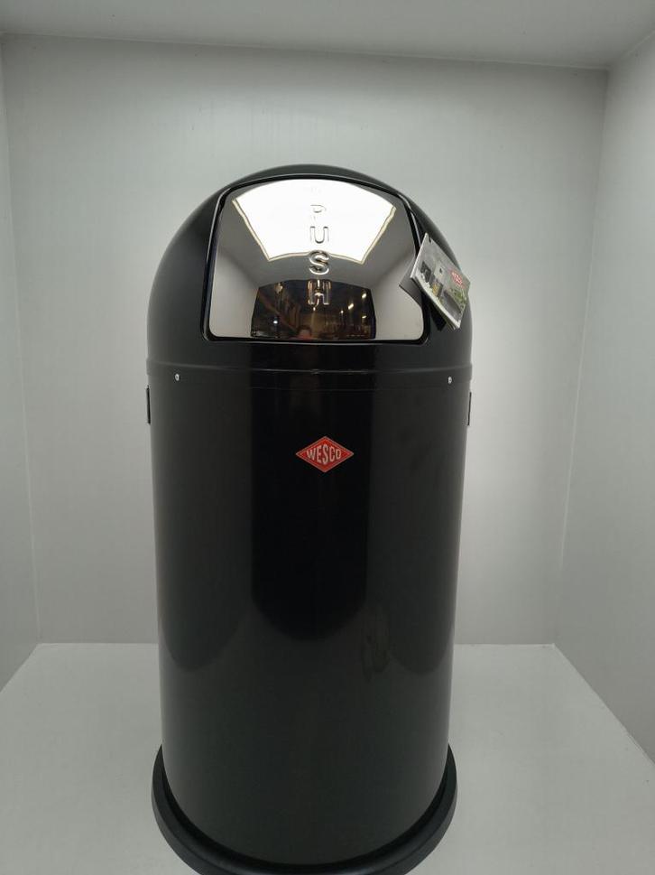 Wesco Pushboy afvalbak 50L zwart - lichte beschadiging, Huis en Inrichting, Woonaccessoires | Prullenbakken, Zo goed als nieuw