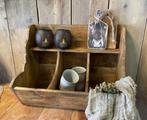 Houten gruttersbak 3 vaks Nieuw, Antiek en Kunst, Curiosa en Brocante, Ophalen of Verzenden
