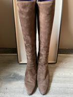 Suede laarzen maat 37, smalle schacht, Kleding | Dames, Schoenen, Ophalen of Verzenden, Zo goed als nieuw, Bruin, Hoge laarzen