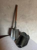 Originele militaire veldschep met canvas hoes – vintage, Ophalen of Verzenden, Landmacht, Nederland
