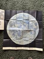 Hallwag, The Moon - Kaart van de maan - Ca 1965/1970, Boeken, Atlassen en Landkaarten, Gelezen, Overige gebieden, 2000 tot heden