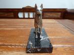 Art deco metalen beeldje van een hond, Ophalen of Verzenden