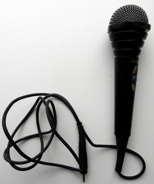 Microfoon Philips SBCMD110 - Microfoon met snoer – Zwart, Muziek en Instrumenten, Microfoons, Zo goed als nieuw, Zangmicrofoon