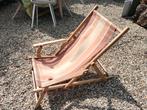 Vintage ligstoel  strandstoel, Ophalen, Gebruikt, Verstelbaar