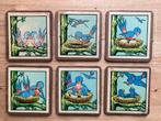 6 vintage onderzetters vogels in verhaalvorm, Ophalen of Verzenden, Gebruikt, Overig