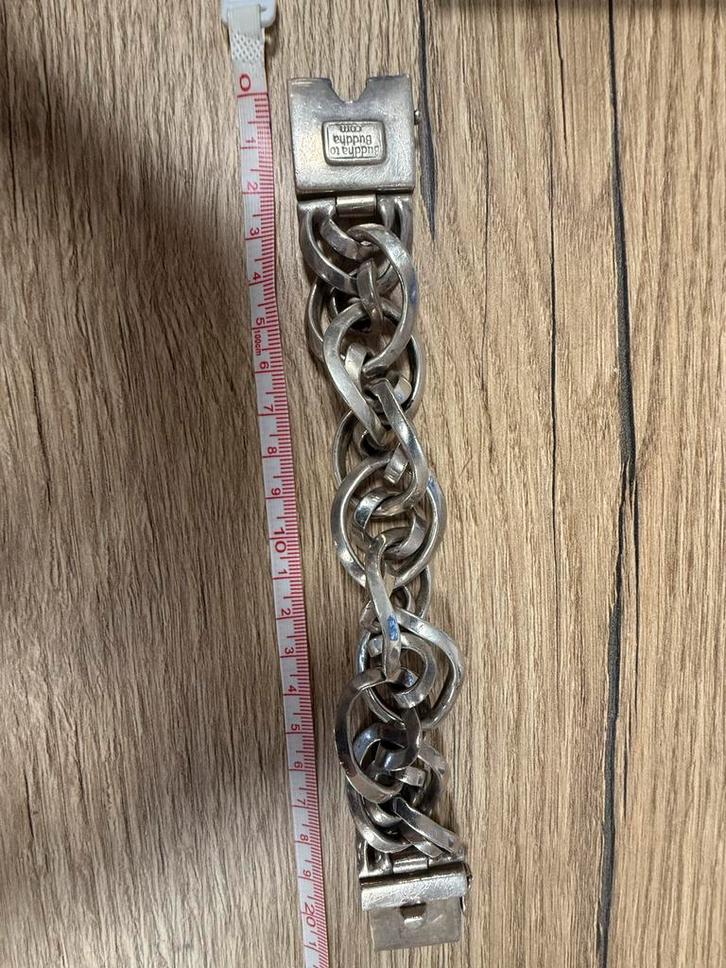 Buddha to Buddha Zilver Armband 21cm, 102gr, Sieraden, Tassen en Uiterlijk, Armbanden, Gebruikt, Zilver, Ophalen of Verzenden