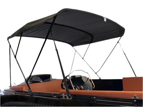 Biminitop zwart frame, zwart of antraciet doek, Watersport en Boten, Accessoires en Onderhoud, Nieuw, Overige typen, Ophalen of Verzenden
