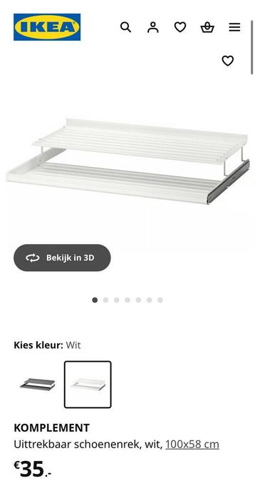 Kompletment schoenenrek Ikea (nieuw!) beschikbaar voor biedingen