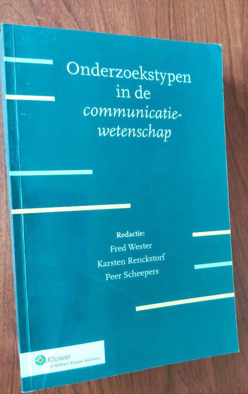 Wester ea Onderzoekstypen in de communicatiewetenschap Nieuw, Boeken, Studieboeken en Cursussen, Nieuw, HBO, Gamma, Ophalen of Verzenden