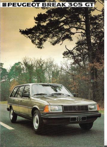 Brochure PEUGEOT Break 305GT / 305 GT, 1984 (NL). beschikbaar voor biedingen