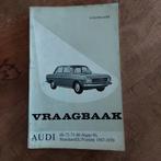 VRAAGBAAK AUDI / 60-72-75-80-SUPER 90,, Auto diversen, Handleidingen en Instructieboekjes, Ophalen of Verzenden