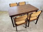 Vintage Wenge eetkamer set van Arnold Merckx voor Fristho, Ophalen, Gebruikt, Mid Century design, Vintage design, Japandi,, 4 tot 6 stoelen