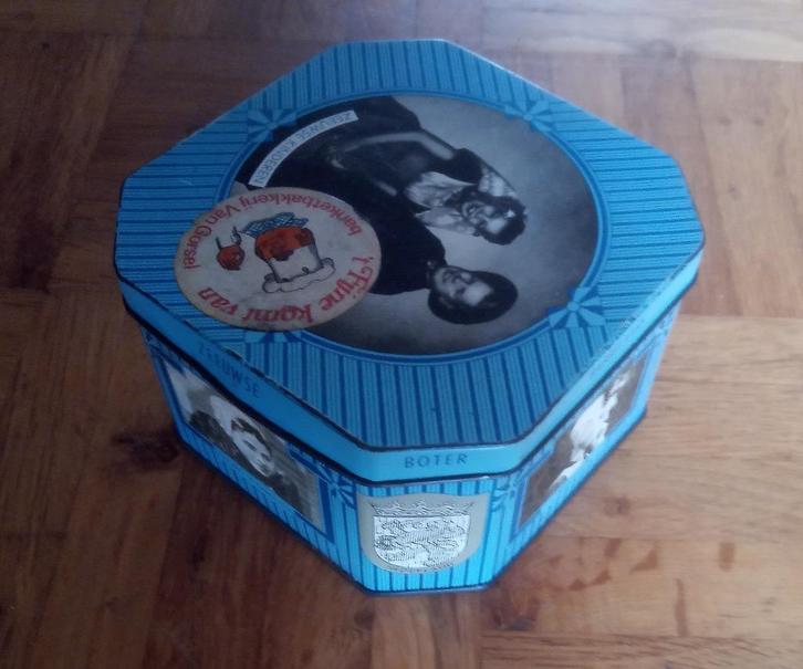 Blik Achthoekig Van Dieschs Babbelaars, Verzamelen, Blikken, Gebruikt, Overige, Ophalen of Verzenden
