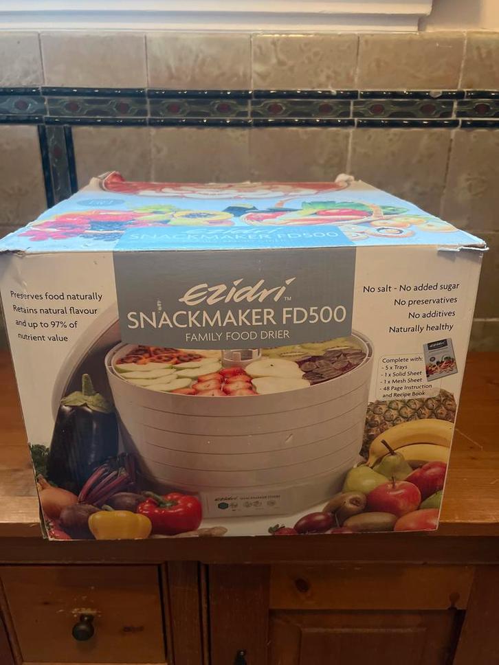 Ezidri Snackmaker FD500 Voedseldroger, Witgoed en Apparatuur, Airfryers, Gebruikt, Airfryer, 1000 t/m 1499 gram, Ophalen of Verzenden