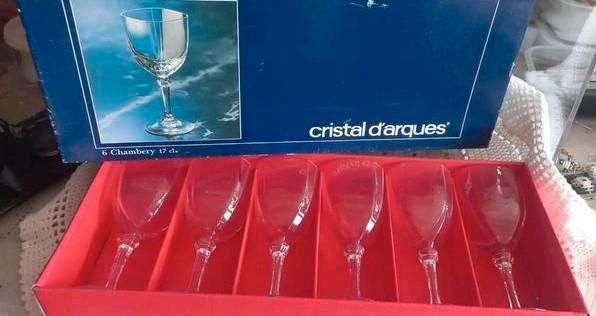 Cristal d'Arques Chambery Wijnglazen 17 cl.Set van 6, Huis en Inrichting, Keuken | Servies, Zo goed als nieuw, Glas of Glazen