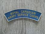 Schoudertitel Royal Canadian Army Service Corps - geprint., Verzamelen, Militaria | Tweede Wereldoorlog, Embleem of Badge, Ophalen of Verzenden
