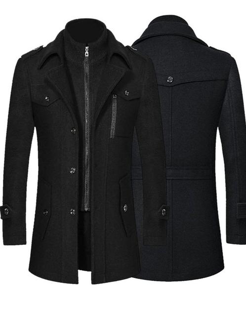 Prachtige nieuwe heren tussenjas dubbele kraag. Maat XL/2XL, Kleding | Heren, Overige Herenkleding, Nieuw, Ophalen of Verzenden