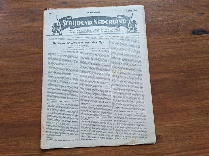 1945 - Strijdend Nederland 18 Binnenlandsche Strijdkrachten, Verzamelen, Militaria | Tweede Wereldoorlog, Boek of Tijdschrift