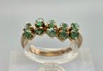 Gouden Vintage design ring edelstenen smaragd. 2026/52.