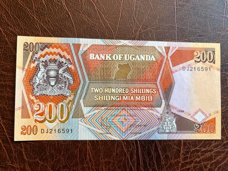 Oeganda 200 shilling 1994 UNC, Postzegels en Munten, Bankbiljetten | Afrika, Los biljet, Overige landen, Ophalen of Verzenden