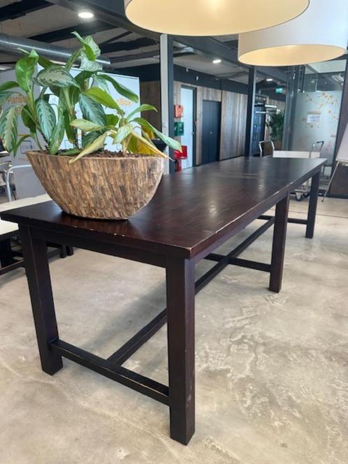 Massief houten bar tafel / tafel 320x100xH91 cm, 1 stuk, Huis en Inrichting, Tafels | Eettafels, Gebruikt, 50 tot 100 cm, 200 cm of meer