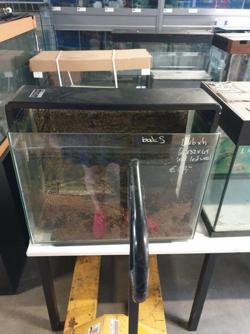 Superfish aquarium 60x32x45 met ledverlichting, Dieren en Toebehoren, Vissen | Aquaria en Toebehoren, Zo goed als nieuw, Leeg aquarium