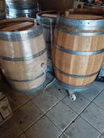 Geschuurde eiken houten wijnvaten, Tuin en Terras, Regentonnen, 150 liter of meer, Ophalen, Zo goed als nieuw, Hout