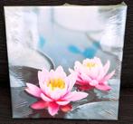 Klein waterlelie schilderij - 25x25 cm - NIEUW, Ophalen, Minder dan 50 cm, Nieuw, Schilderij