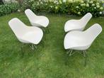4 Kubikoff stoelen, samen €100,-, Huis en Inrichting, Ophalen, Kunststof, Gebruikt, Wit
